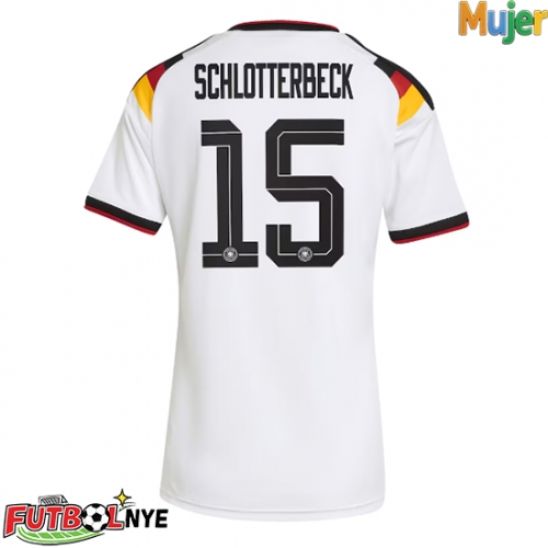 Camiseta Alemania Nico Schlotterbeck #15 Primera Equipación para mujer Mundial 2026 manga corta
